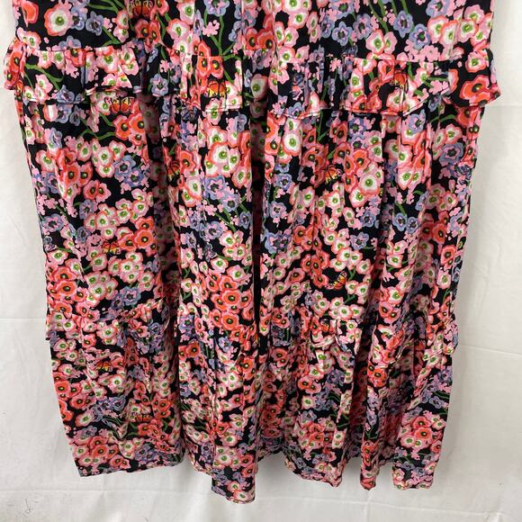 Banjanan Women's Twiggy Floral Monach Pink Tiered Maxi Dress Size S - Picture 8 of 10
